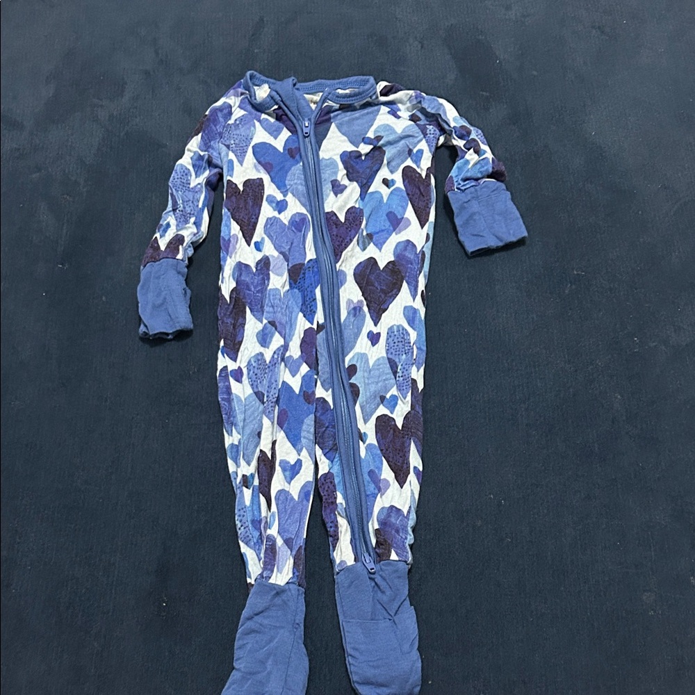 Little Sleepies Blue and Purple Heart Kids Pajamas